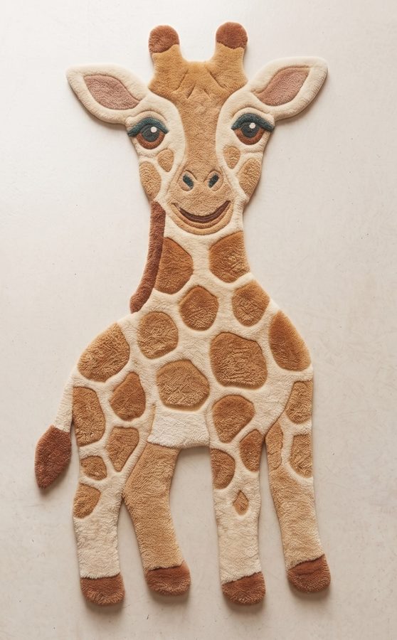 Giraffe Calf — hand-tufted rug