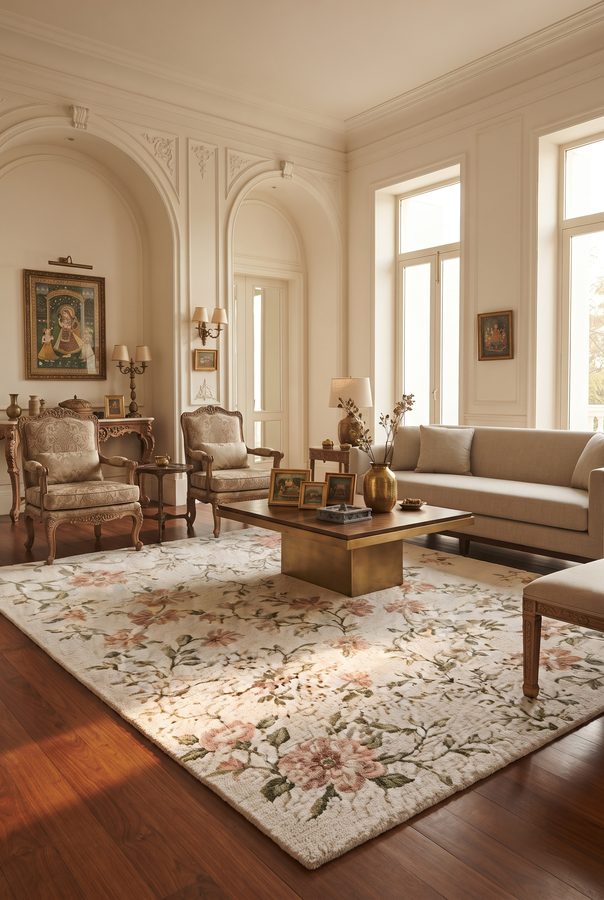 Heirloom Chintz — shown in a Bhadohi setting