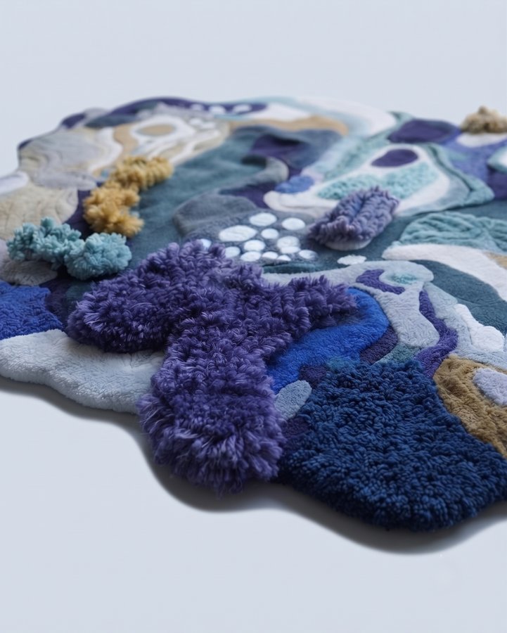 Indigo Reef — hand-tufted rug