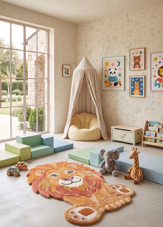 Lion Cub rug in a child's room