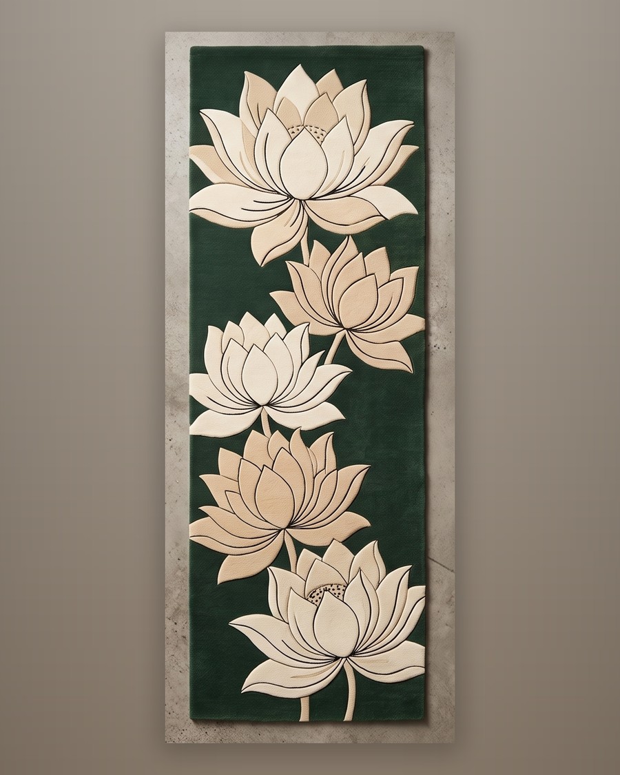 Lotus Cascade — hand-tufted rug