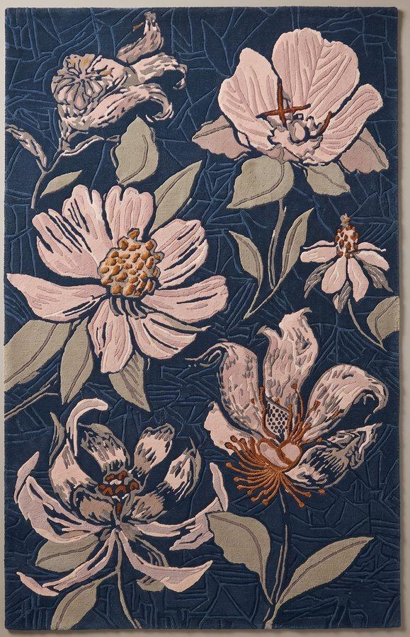 Midnight Bloom — hand-tufted rug
