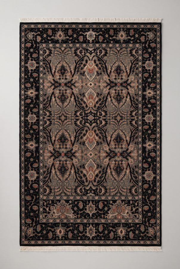 Midnight Medallion — hand-tufted rug