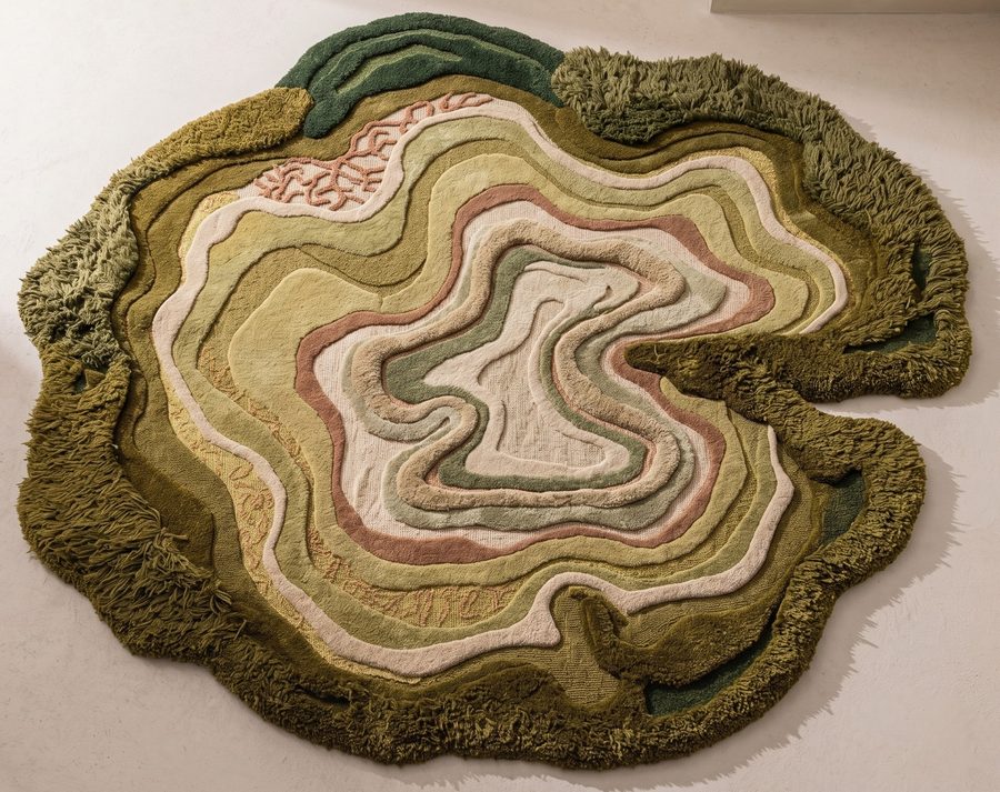 Moss Ring — hand-tufted rug