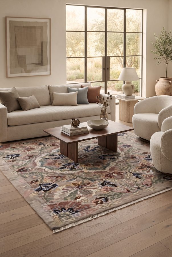 Orchard Medallion — styled in a room