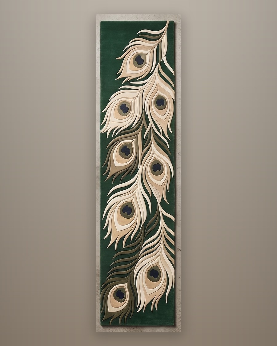 Peacock Feather Trail — hand-tufted rug