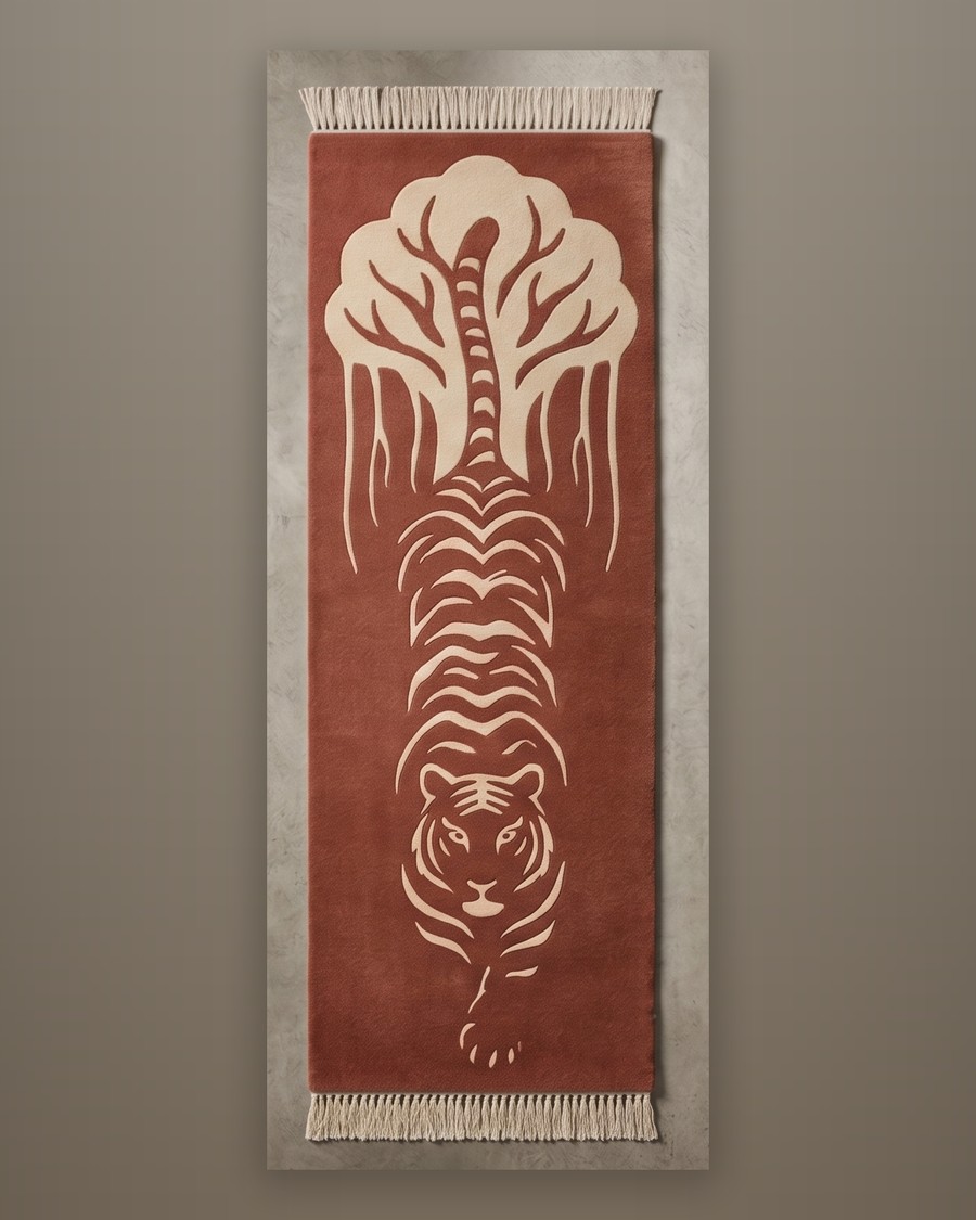 Prowling Tiger — hand-tufted rug