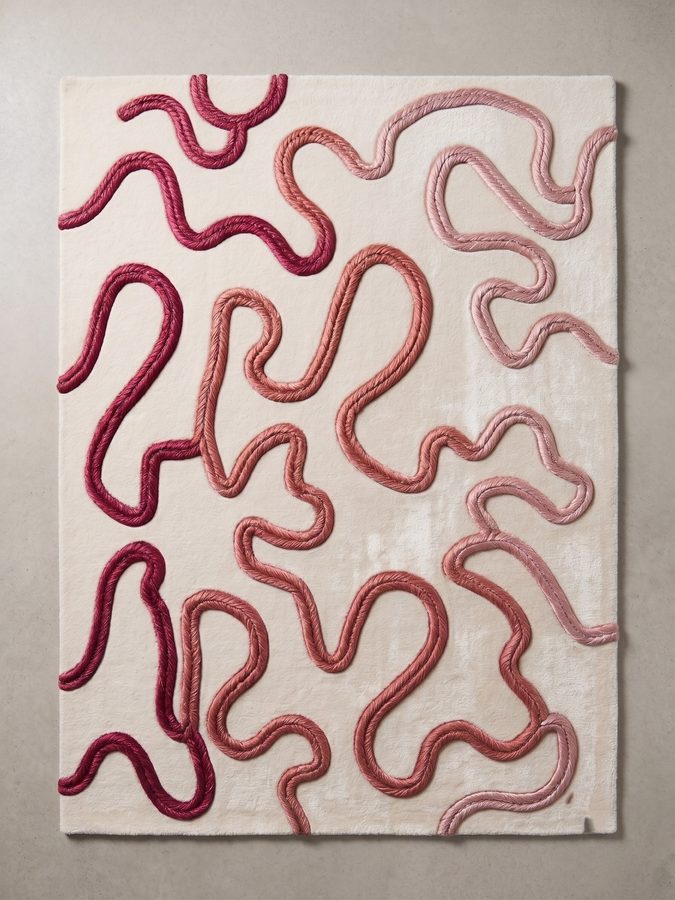 Ribbon Dance — hand-tufted rug
