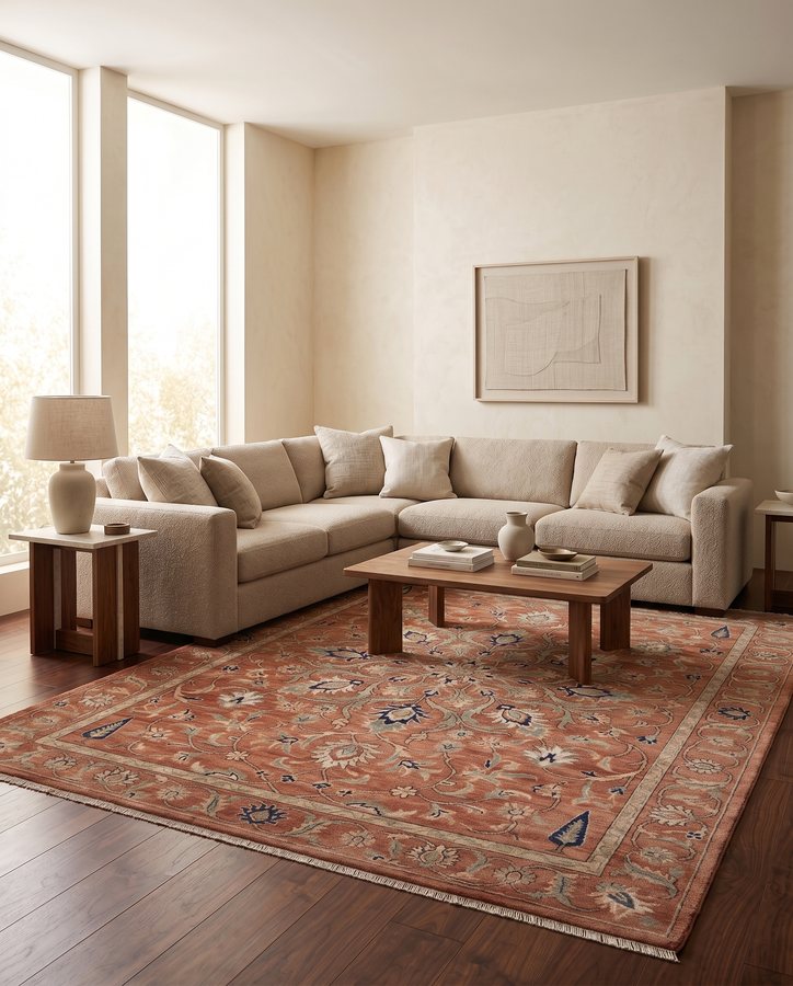Rosewood Medallion — styled in a room