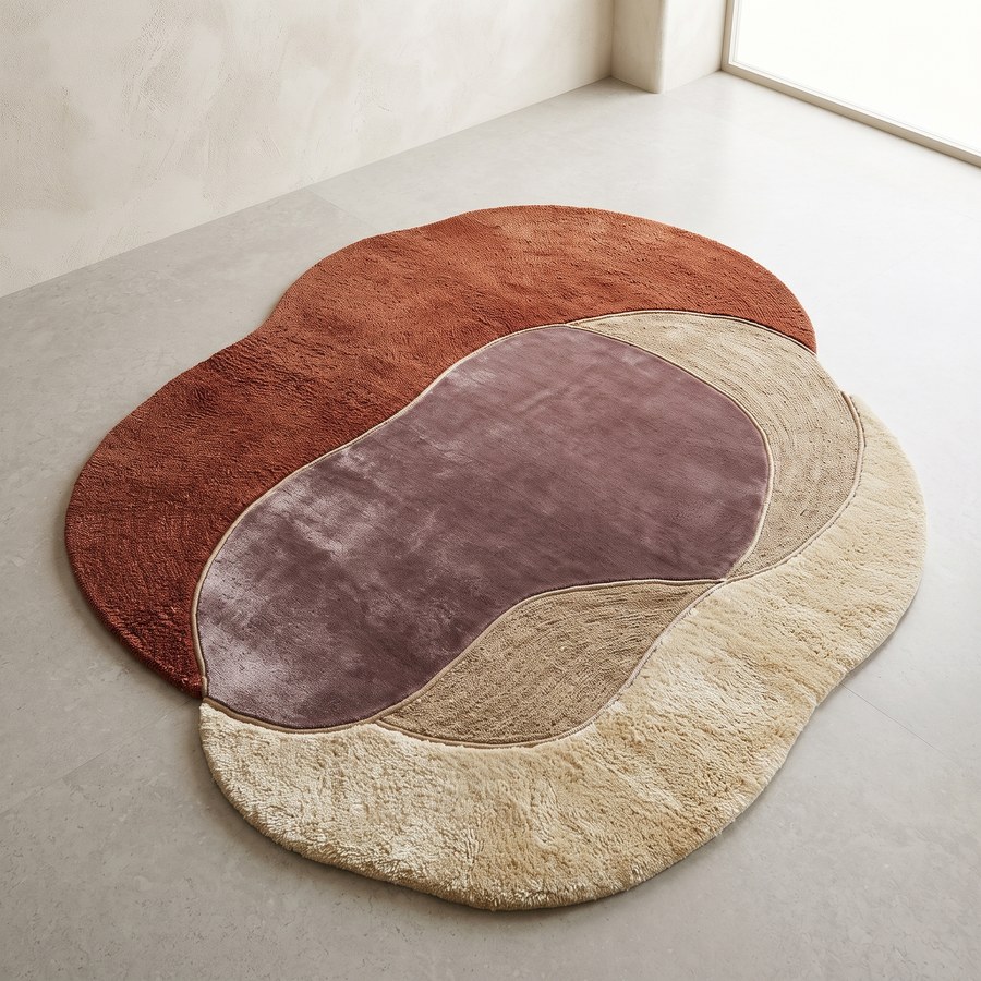Sienna Wave — hand-tufted rug