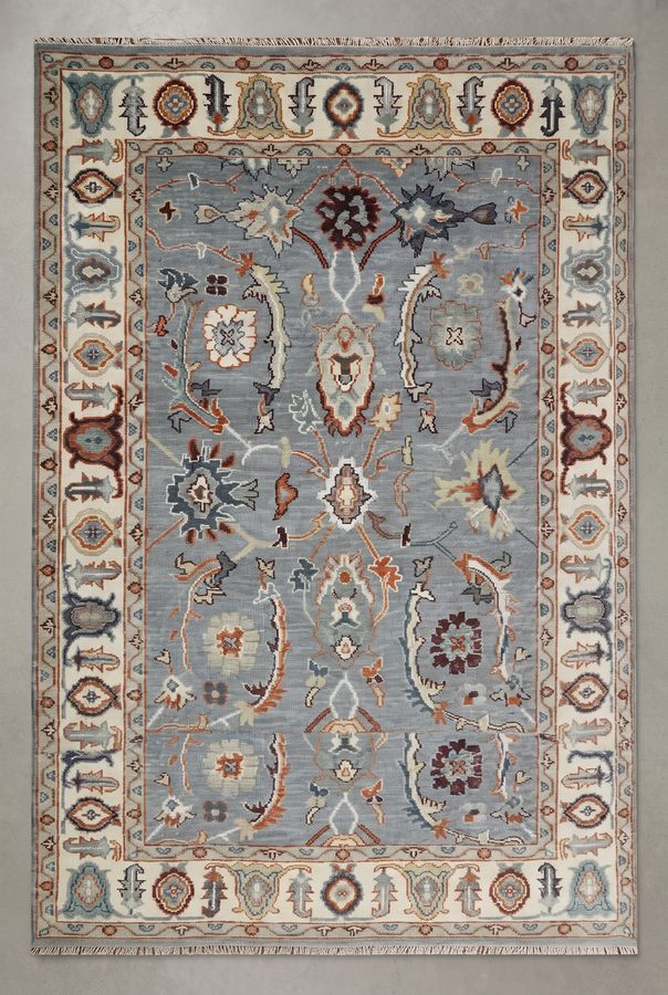 Slate Oushak — hand-tufted rug