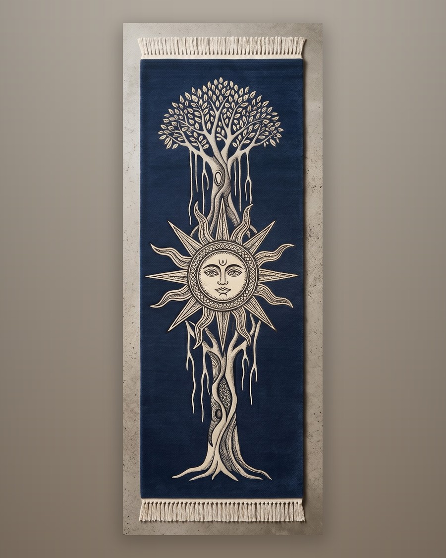 Sun Tree — hand-tufted rug