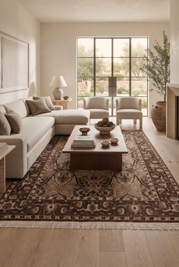 Umber Medallion — styled in a room