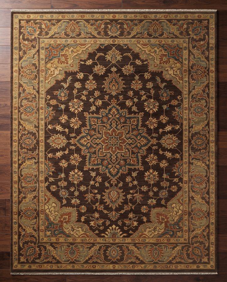 Walnut Medallion — hand-tufted rug