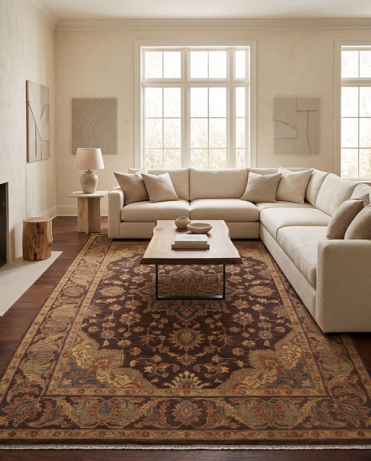Walnut Medallion — styled in a room
