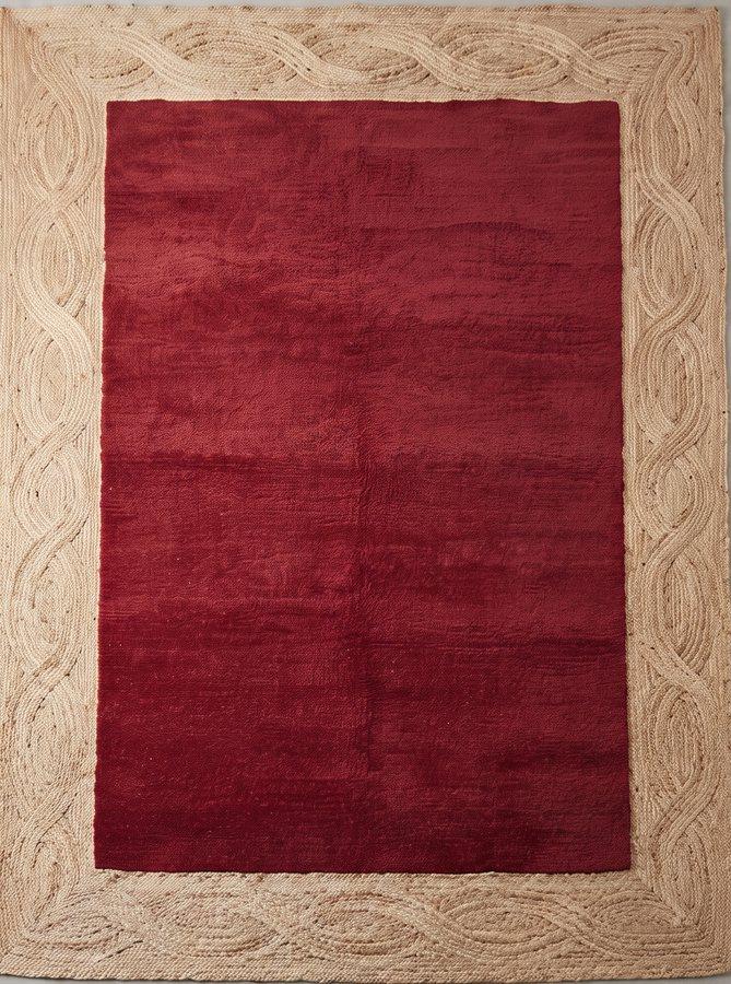 Wine Braid — hand-tufted rug