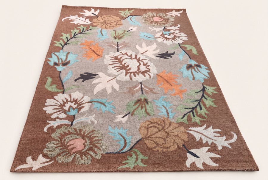 Floral Bloom Bouquet — hand-tufted rug, Diwali sale