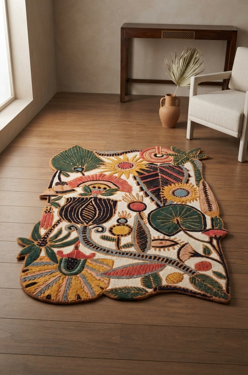 Bold Paisley Medallion — hand-tufted rug, Diwali sale
