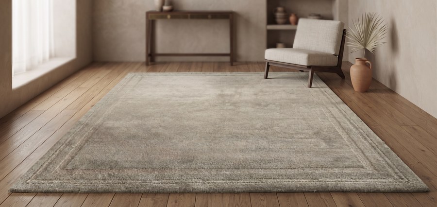 Silver Textured Solid — hand-tufted rug, Diwali sale