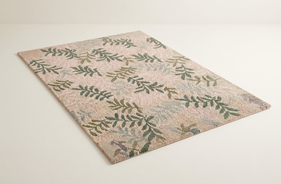 Taupe Diamond Pattern — hand-tufted rug, Diwali sale