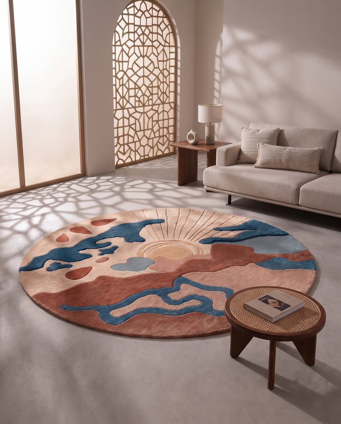 Rug styled in a living room