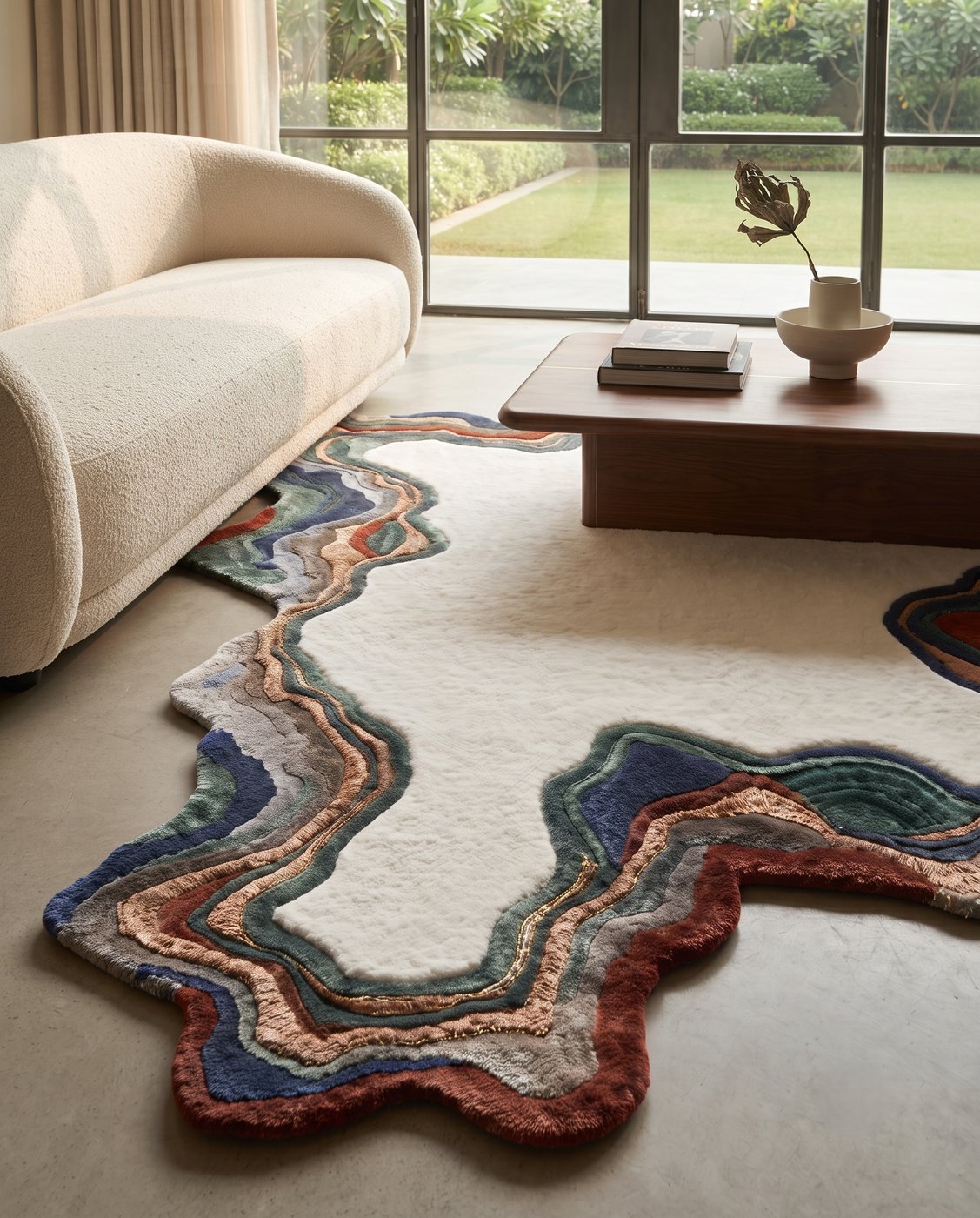 Rug styled in a living room